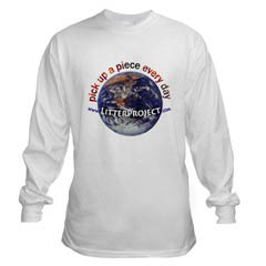 please support the litterproject message. Tshirts, mugs, notecards, and additional volunteer gifts and more available at cafepress.com/litterproject